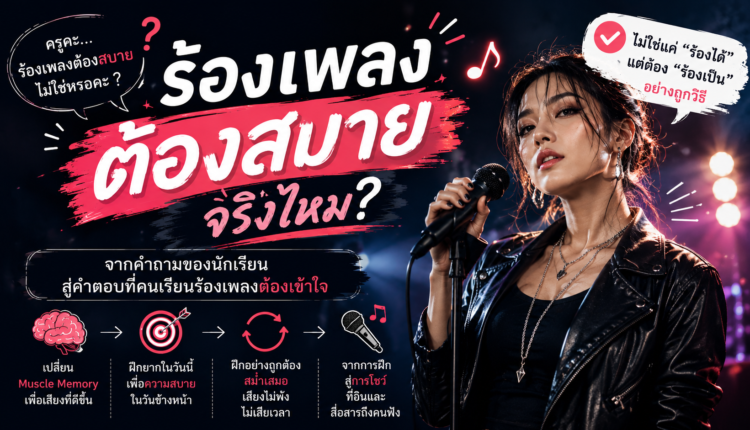 บทความสอนเทคนิคการร้องเพลงโดยครูแอร์สอนร้องเพลง KruAir.com